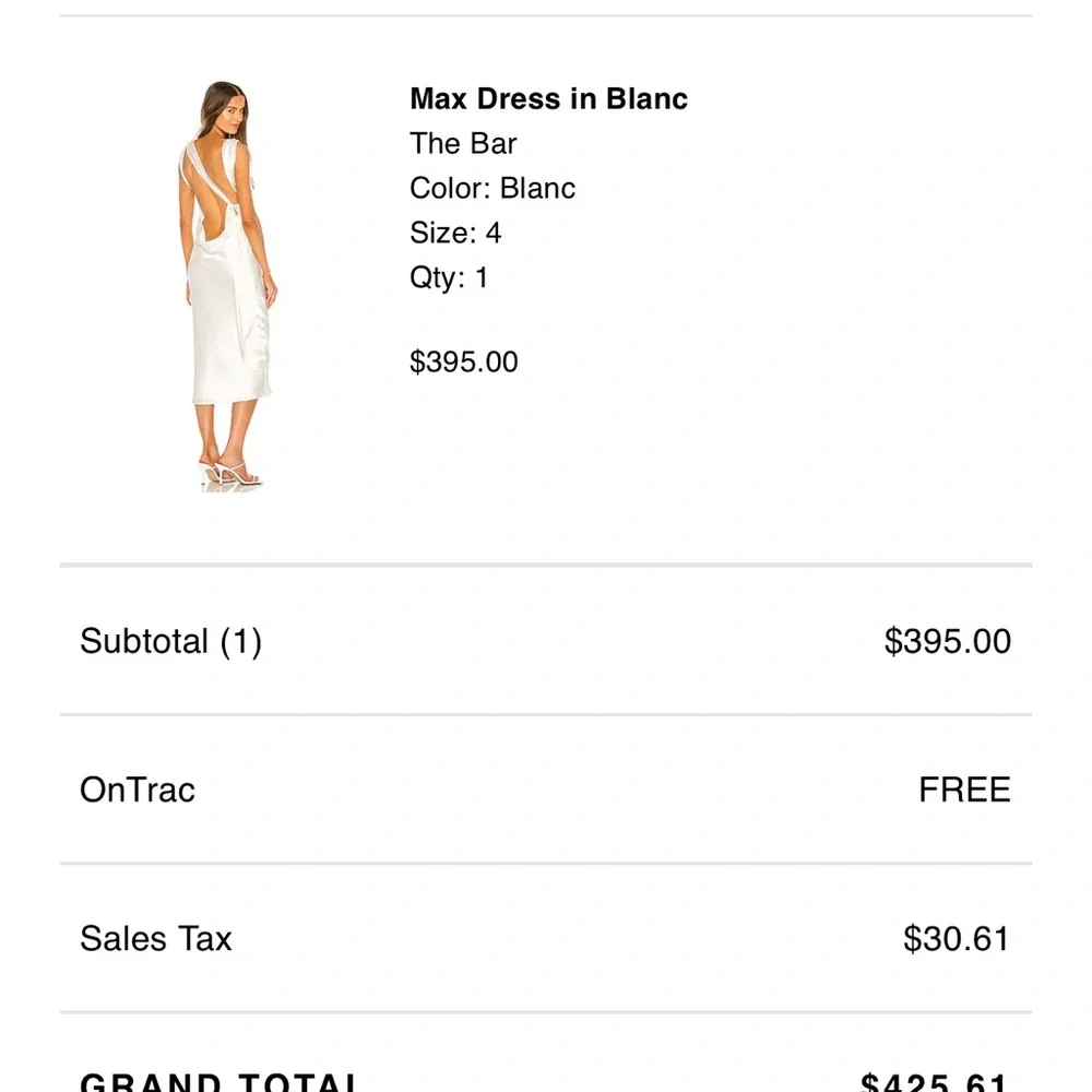 The Bar Max Dress in White (Blanc) - Picture 6 of 10